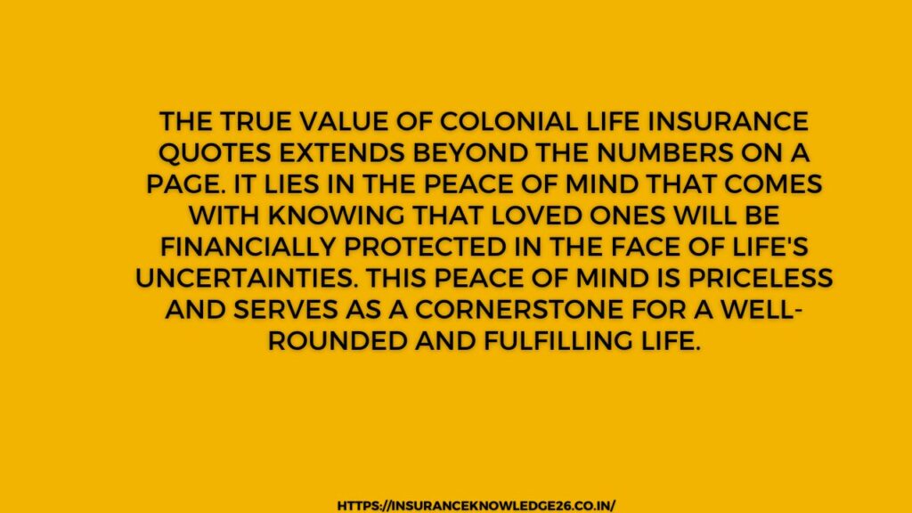 Colonial Life Insurance Quotes